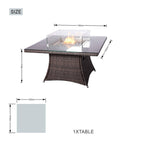 4 - Seater Outdoor Fire Pit Set - Parma Chairs with Cube Fire Pit Table (PAG - 1104+009) - Direct Wicker