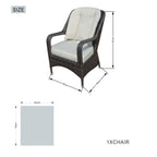 4 - Seater Outdoor Fire Pit Set - Parma Chairs with Cube Fire Pit Table (PAG - 1104+009) - Direct Wicker
