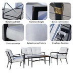 4 - Seater Outdoor Sofa Set with Cushions and Coffee Table (PAS - 2467 - SET) - Direct Wicker
