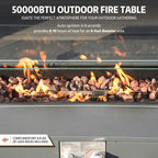 42 - inch outdoor fire pit table set (PAG - 2513 - GR - RR) - Direct Wicker