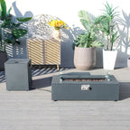 42 - inch outdoor fire pit table set (PAG - 2513 - GR - RR) - Direct Wicker