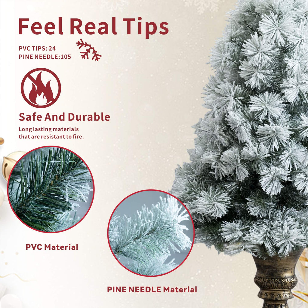4FT Artificial Christmas Tree – White Pine Needle Design（PJT - 2508） - Direct Wicker
