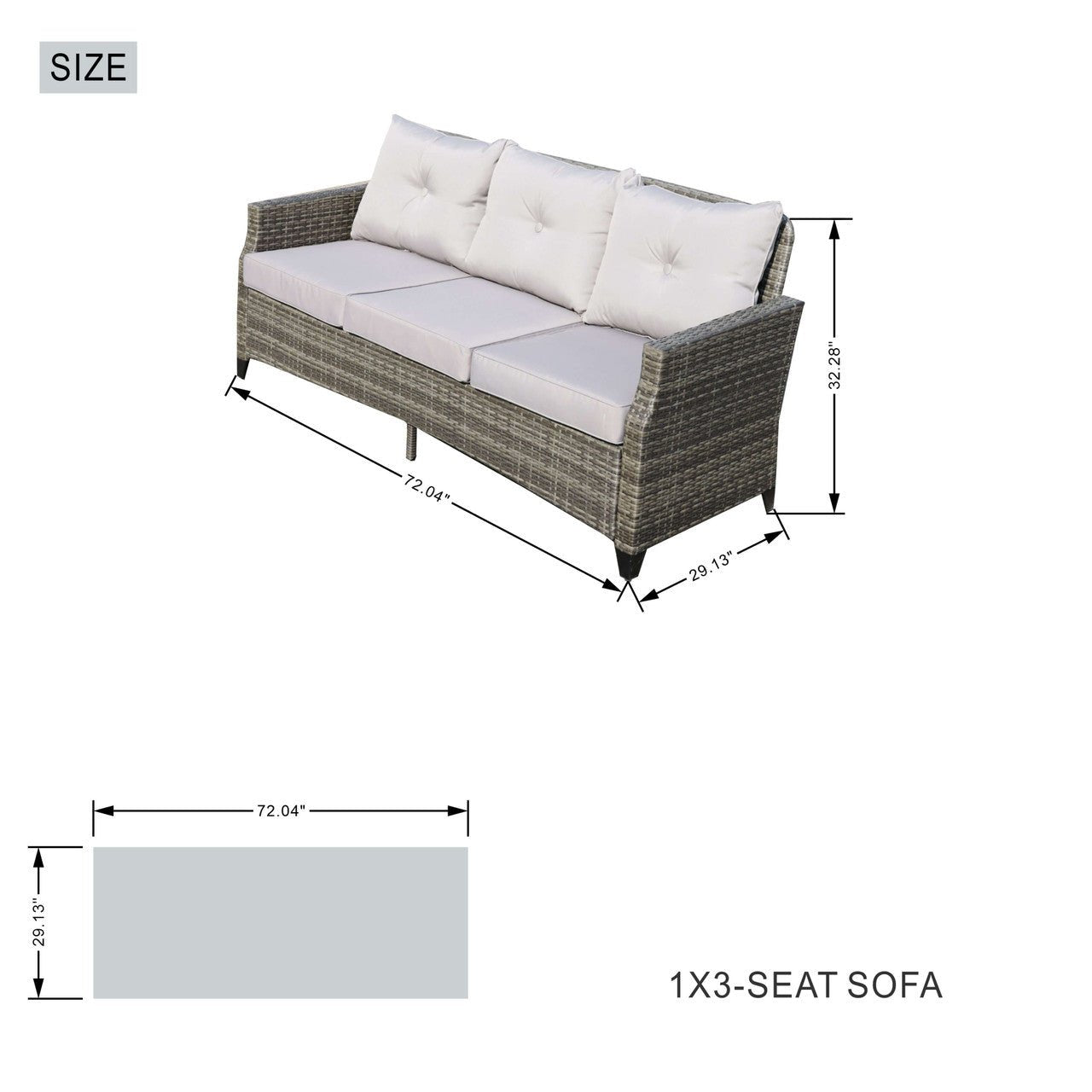 5 - Piece Outdoor Patio Fire Pit Set Fire Pit Table with Seating Sofas in Gray (PAF - 1802) - Direct Wicker