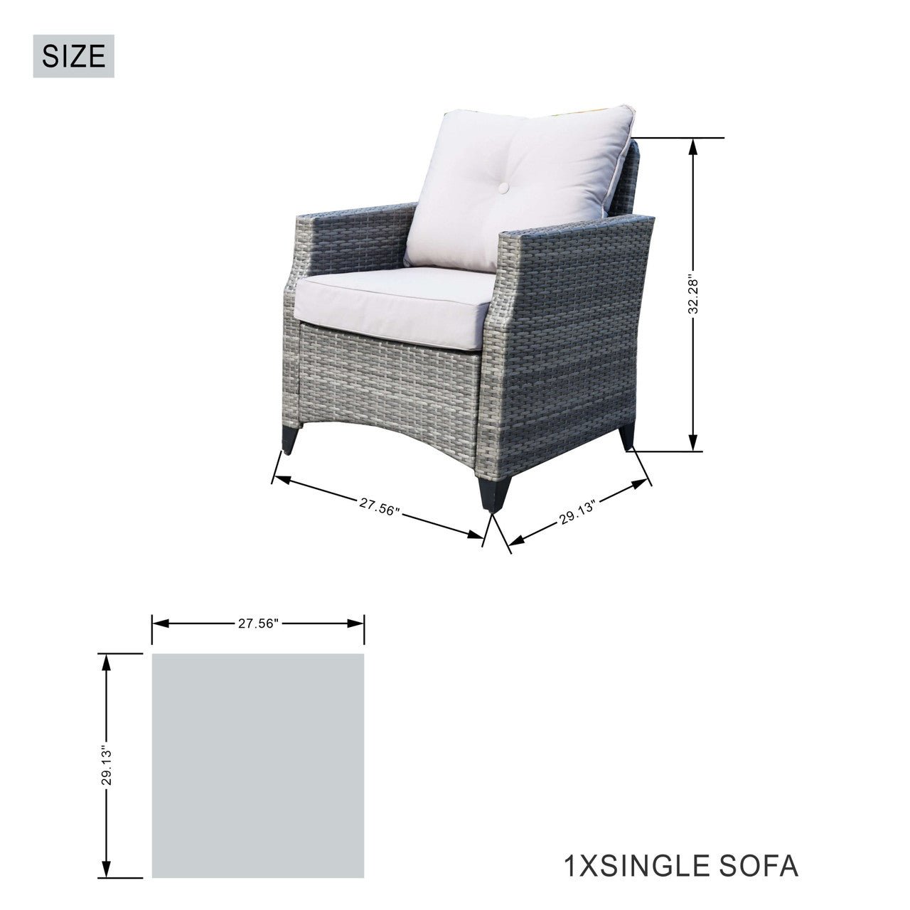 5 - Piece Outdoor Patio Fire Pit Set Fire Pit Table with Seating Sofas in Gray (PAF - 1802) - Direct Wicker