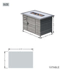 5 - Piece Outdoor Patio Fire Pit Set Fire Pit Table with Seating Sofas in Gray (PAF - 1802) - Direct Wicker
