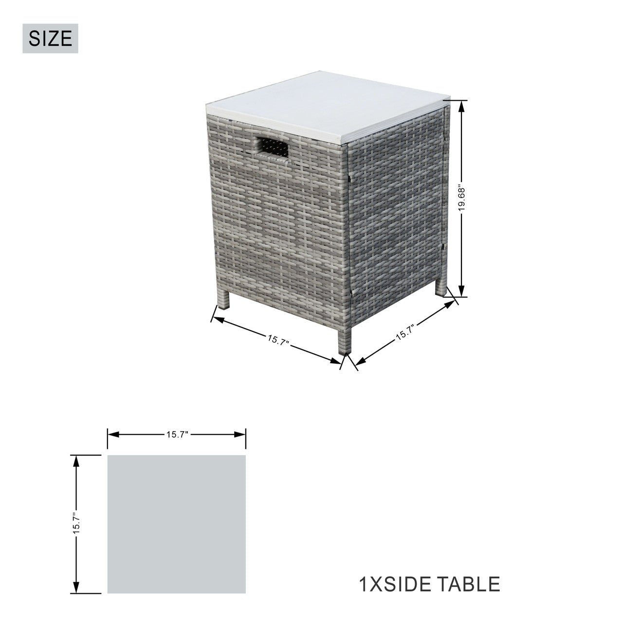 5 - Piece Outdoor Patio Fire Pit Set Fire Pit Table with Seating Sofas in Gray (PAF - 1802) - Direct Wicker