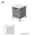 5 - Piece Outdoor Patio Fire Pit Set Fire Pit Table with Seating Sofas in Gray (PAF - 1802) - Direct Wicker