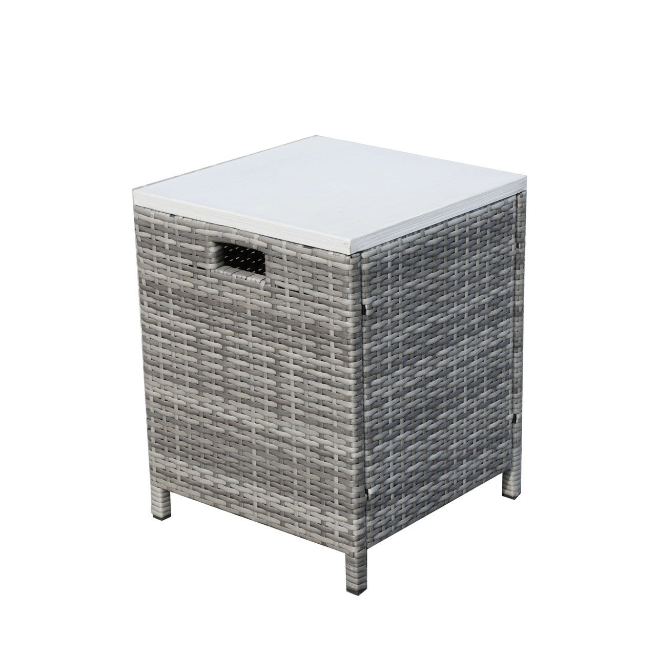 5 - Piece Outdoor Patio Fire Pit Set Fire Pit Table with Seating Sofas in Gray (PAF - 1802) - Direct Wicker