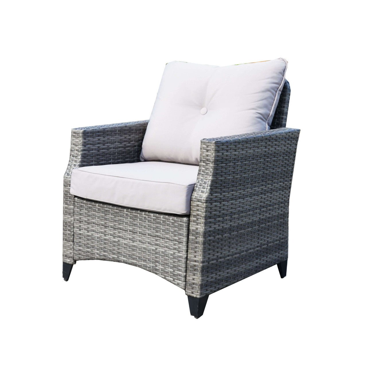 5 - Piece Outdoor Patio Fire Pit Set Fire Pit Table with Seating Sofas in Gray (PAF - 1802) - Direct Wicker