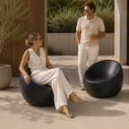 Grey Single Seat Sofa Chair (Small), Set of 2 – Terrafab Composite Material (PAC-24925SC)