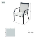 6-Piece Outdoor Dining Set with 2 Swivel Chairs (PAD-2465-DG) - Direct Wicker