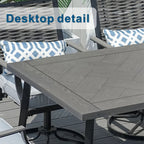6-Piece Outdoor Dining Set with 2 Swivel Chairs (PAD-2465-DG) - Direct Wicker