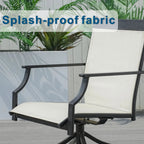 6-Piece Outdoor Dining Set with 2 Swivel Chairs (PAD-2465-DG) - Direct Wicker