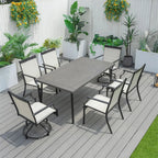 6-Piece Outdoor Dining Set with 2 Swivel Chairs (PAD-2465-DG) - Direct Wicker