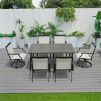 6-Piece Outdoor Dining Set with 2 Swivel Chairs (PAD-2465-DG) - Direct Wicker