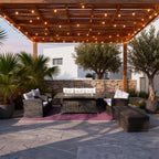6-Piece Outdoor Fire Pit Sofa Set with Storage (PAS-1503+1106R) - Direct Wicker