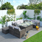 6-Piece Outdoor Fire Pit Sofa Set with Storage (PAS-1503+1106R) - Direct Wicker