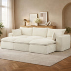 6 Pieces 3 - Seat Modular Sectional Sofa (PAS - 2637 - LS+MS+RS+FT3) - Direct Wicker