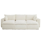 6 Pieces 3 - Seat Modular Sectional Sofa (PAS - 2637 - LS+MS+RS+FT3) - Direct Wicker