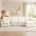 6 Pieces 4 - Seat Modular Sectional Sofa (PAS - 2637 - LS+MS2+RS+FT2) - Direct Wicker