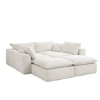 6 Pieces 4-Seat Modular Sectional Sofa (PAS-2637-LS+MS2+RS+FT2) - Direct Wicker