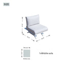 6-Seat Corner Sofa Set with TerraFlame Rectangular Fire Pit Table (PAS-2323WH+2170BR) - Direct Wicker