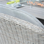 6-Seat Outdoor Fire Pit Dining Set-Rectangle Fire Pit Table (PAG-1106RA+009HL) - Direct Wicker