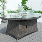 6 - Seat Oval Fire Pit Table (PAG - 1106O - T) - Direct Wicker