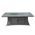 6 - Seat Rectangular Fire Pit Table (PAG - 1106R - T) - Direct Wicker