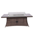6 - Seat Rectangular Fire Pit Table (PAG - 1106R - T) - Direct Wicker