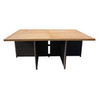 6 - Seat Rectangular OutdoorDining Table (PAD - 3234 - Table) - Direct Wicker