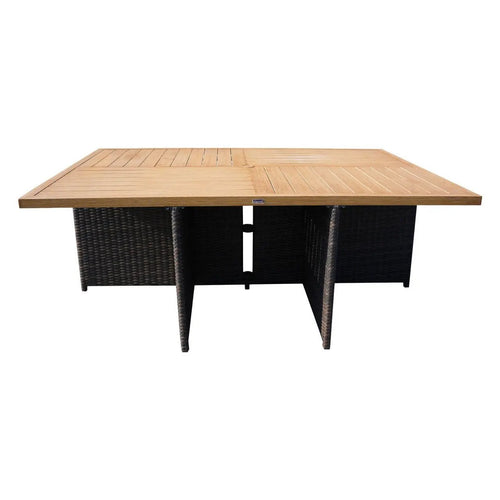 6 - Seat Rectangular OutdoorDining Table (PAD - 3234 - Table) - Direct Wicker