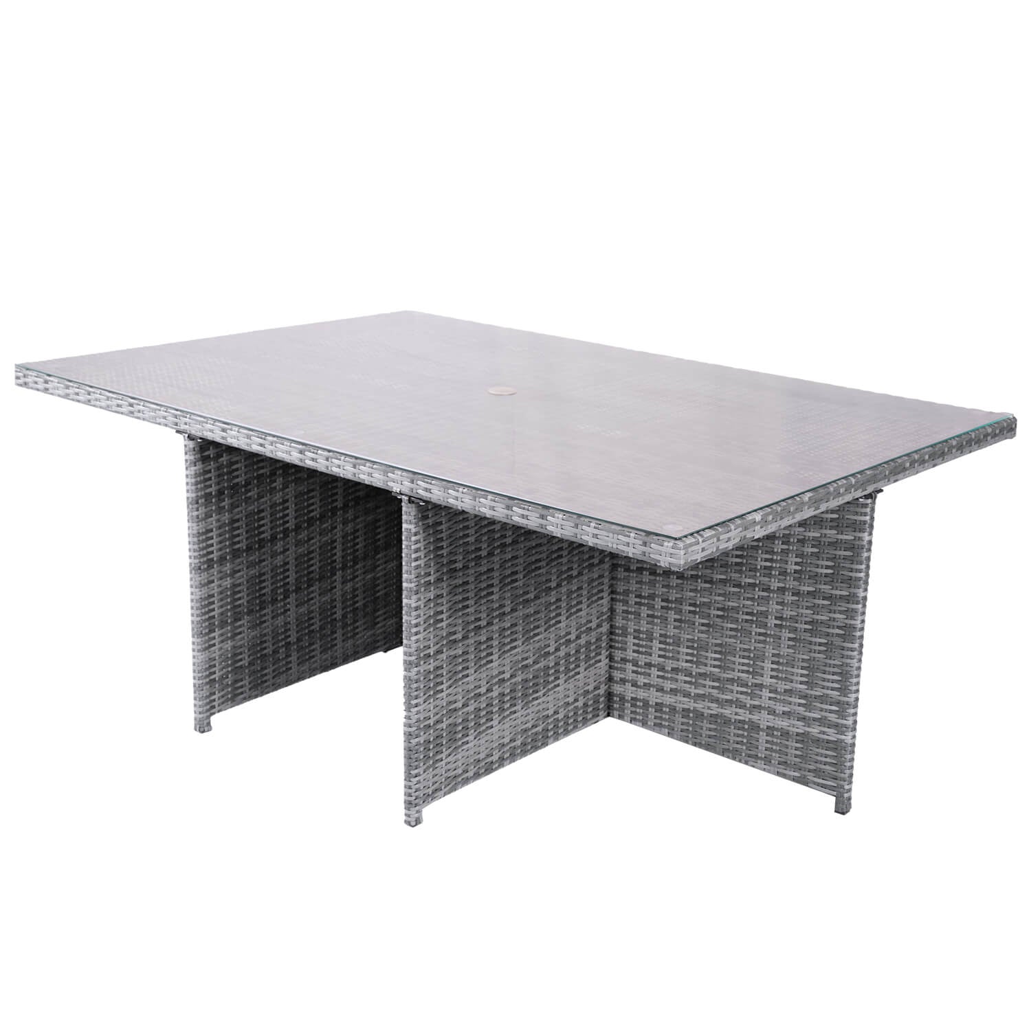 6 - Seat Rectangular OutdoorDining Table (PAD - 3234 - Table) - Direct Wicker