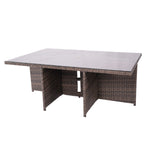 6 - Seat Rectangular OutdoorDining Table (PAD - 3234 - Table) - Direct Wicker