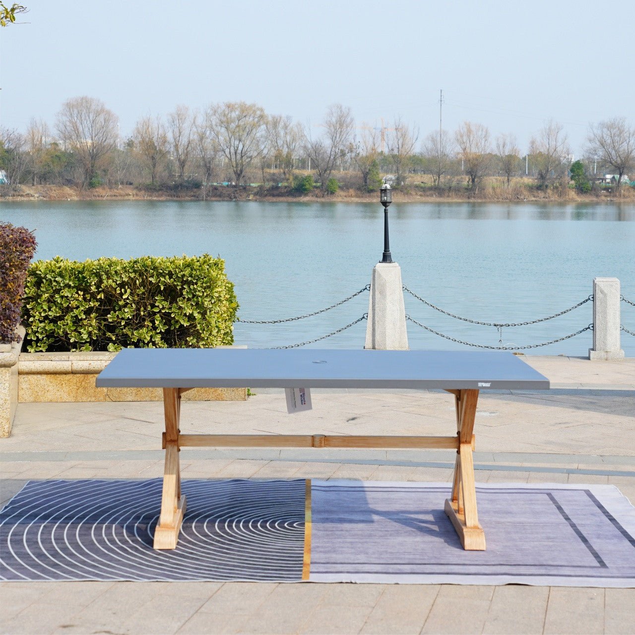 6 - Seat Rectangular OutdoorDining Table with Aluminum Tabletop (PAD - 2340TA - Table) - Direct Wicker