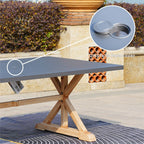6 - Seat Rectangular OutdoorDining Table with Aluminum Tabletop (PAD - 2340TA - Table) - Direct Wicker