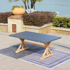 6 - Seat Rectangular OutdoorDining Table with Aluminum Tabletop (PAD - 2340TA - Table) - Direct Wicker