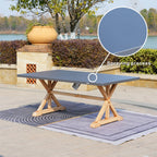 6 - Seat Rectangular OutdoorDining Table with Aluminum Tabletop (PAD - 2340TA - Table) - Direct Wicker