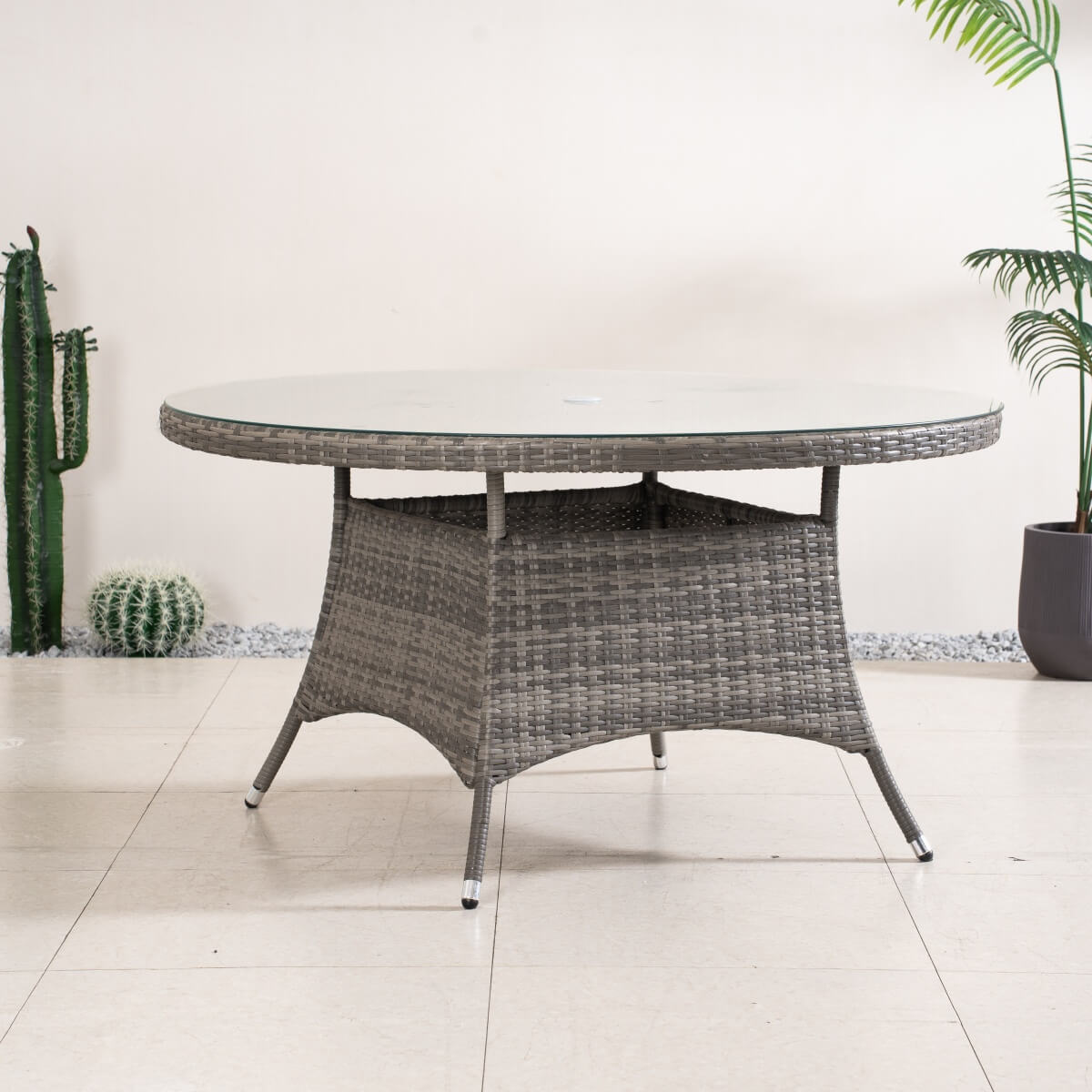 6-Seat Round Outdoor Dining Table (PAD-1122-Table) - Direct Wicker