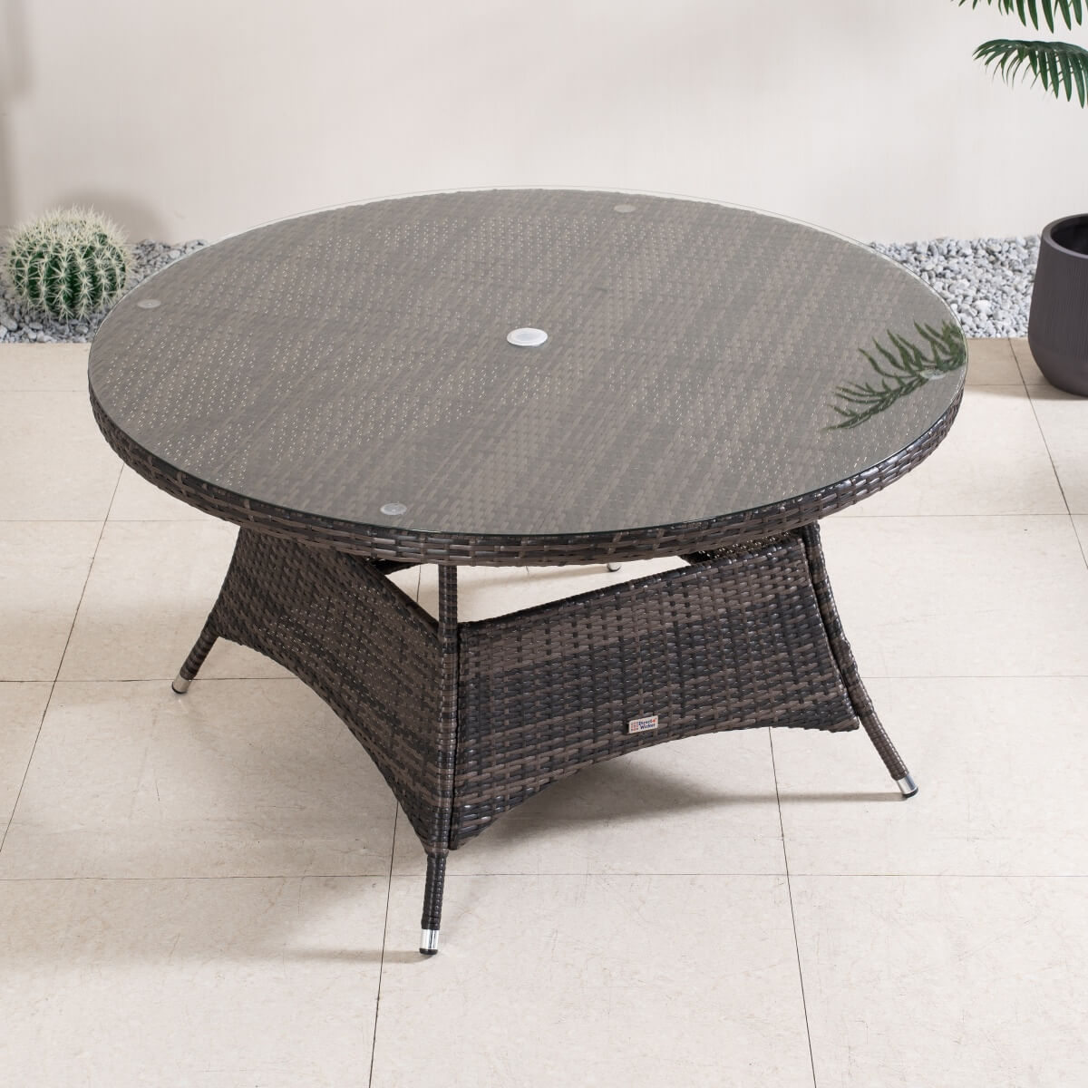 6-Seat Round Outdoor Dining Table (PAD-1122-Table) - Direct Wicker