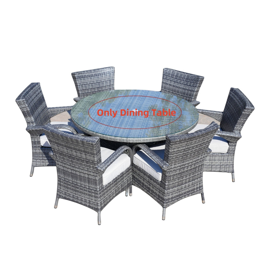 6-Seat Round Outdoor Dining Table (PAD-1122-Table) - Direct Wicker