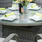 6-Seat Round Outdoor Dining Table (PAD-1122-Table) - Direct Wicker