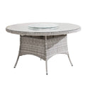 6 - Seat Round Outdoor Dining Table with Glass Turntable (PAD - 1711 - Table) - Direct Wicker