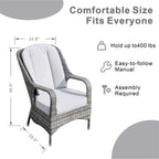 6 - Seater Outdoor Dining Set with Round Table (PAD - 1711) - Direct Wicker