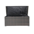 65 Gallon Capacity Outdoor Wicker Storage Box PE Wicker with Iron Frame (PA-3256S-I) - Direct Wicker