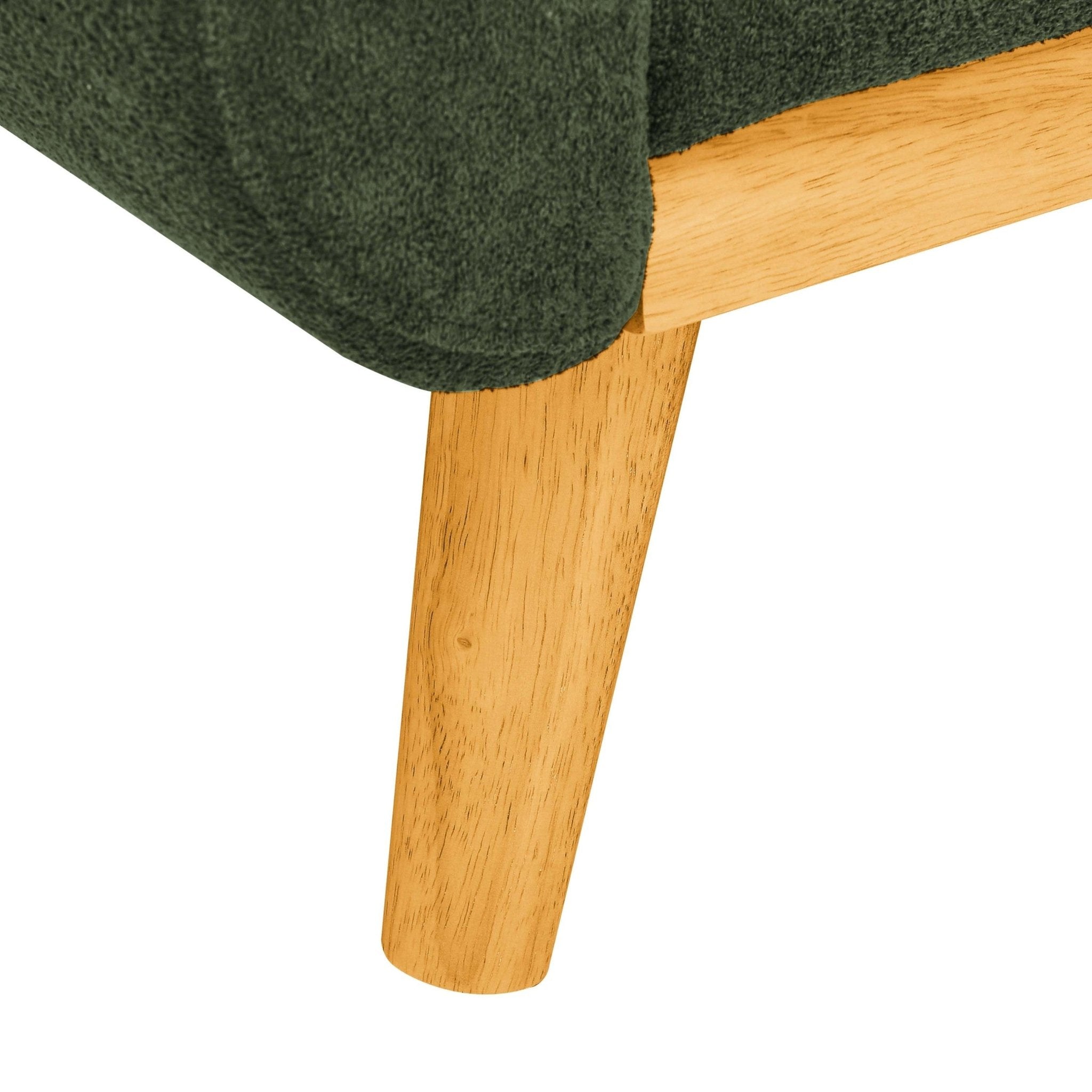 67.7" Wide Mid-Century Modern Upholstered Tufted Loveseat Sofa With Wooden Legs - Direct Wicker