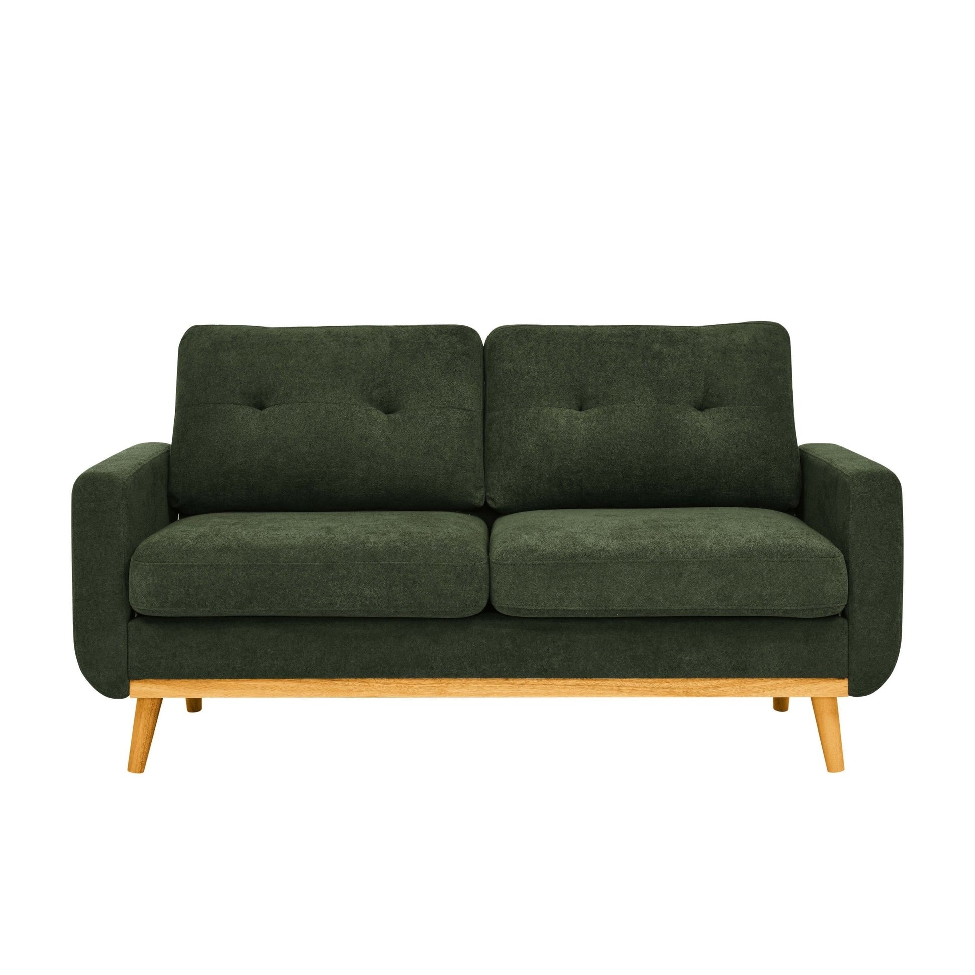 67.7" Wide Mid-Century Modern Upholstered Tufted Loveseat Sofa With Wooden Legs - Direct Wicker