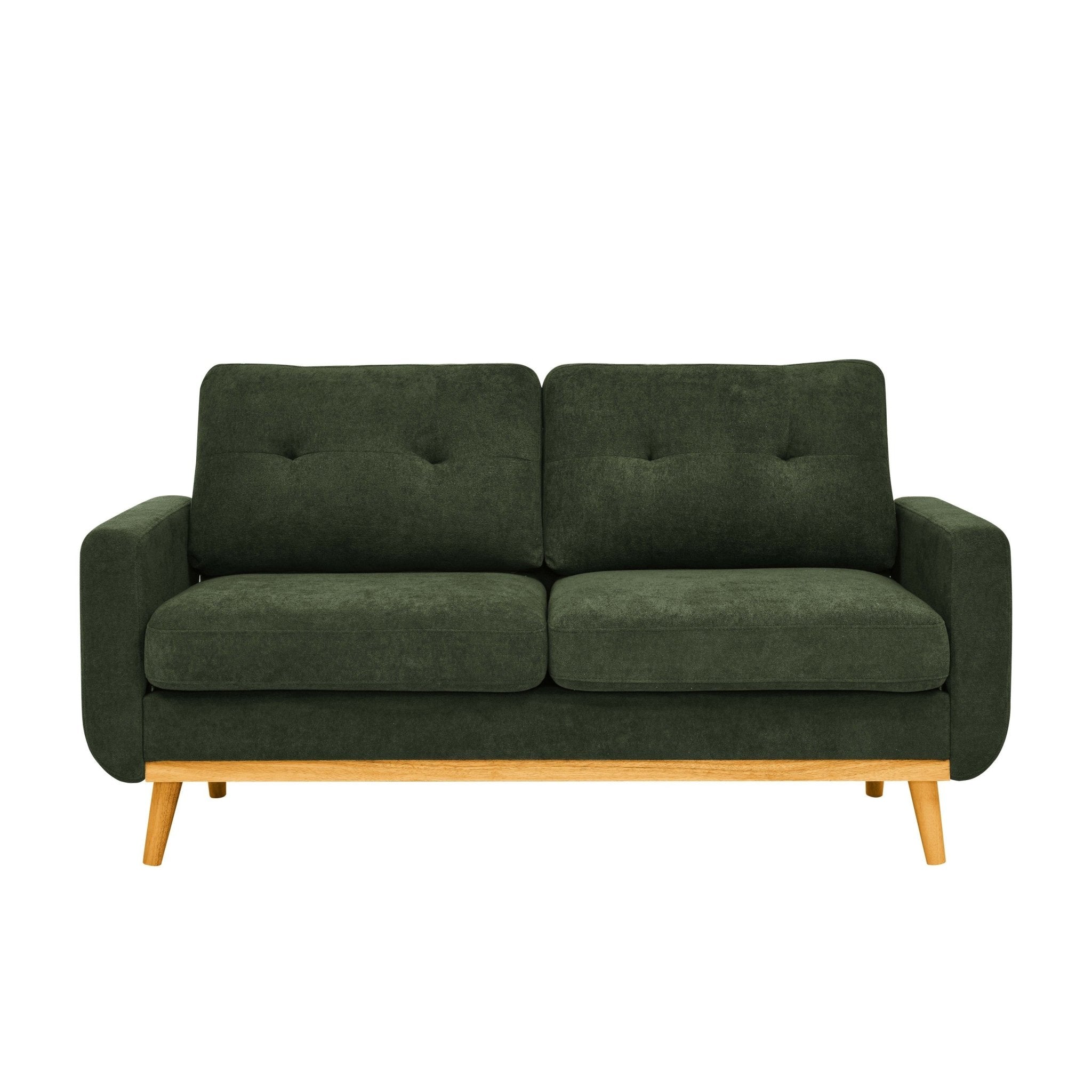 67.7" Wide Mid-Century Modern Upholstered Tufted Loveseat Sofa With Wooden Legs - Direct Wicker