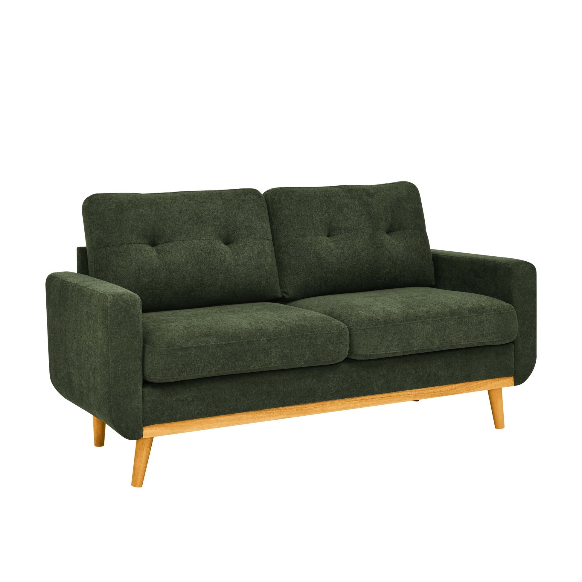 67.7" Wide Mid-Century Modern Upholstered Tufted Loveseat Sofa With Wooden Legs - Direct Wicker