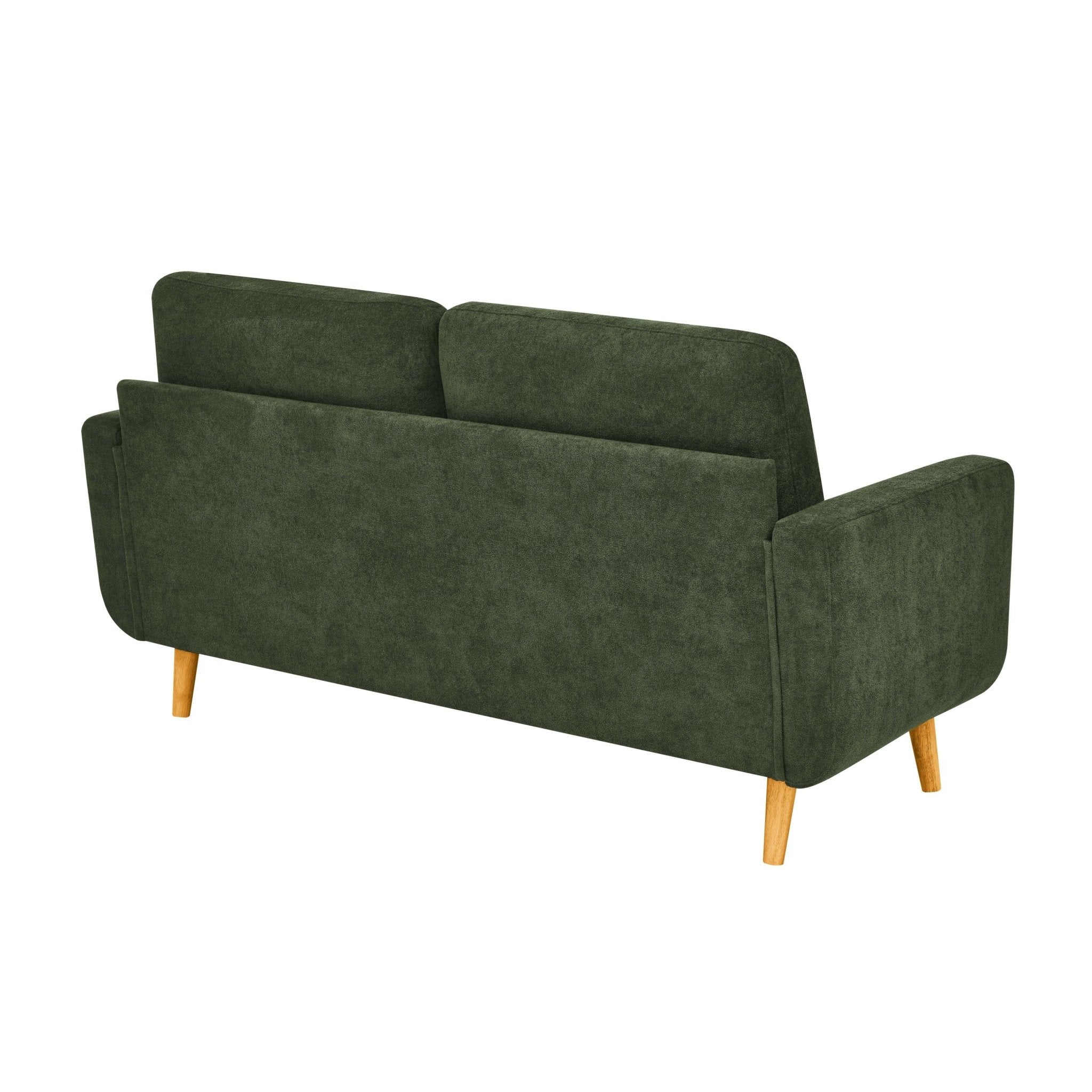 67.7" Wide Mid-Century Modern Upholstered Tufted Loveseat Sofa With Wooden Legs - Direct Wicker